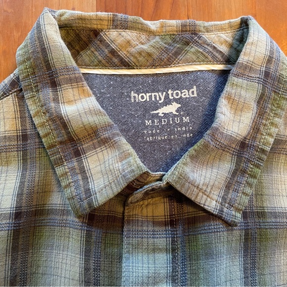 Horny Toad - 100% Organic Cotton - olive green/brown tones - Picture 2 of 8